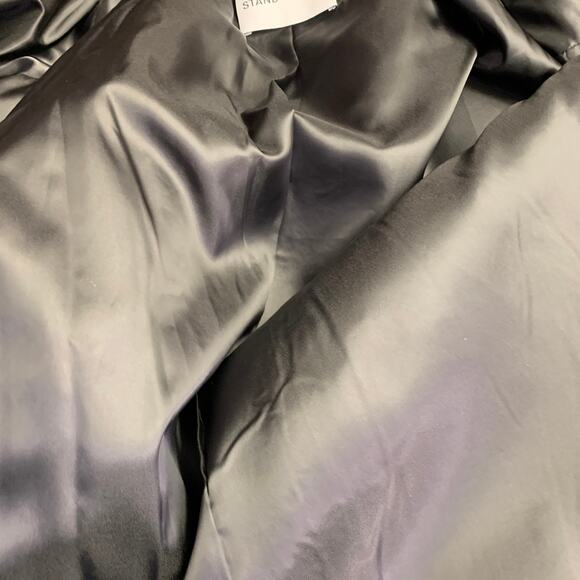 STAND STUDIO Size S Maria Tan Black Polyester Wool Checkered Notch Lapel Coat - Picture 6 of 9